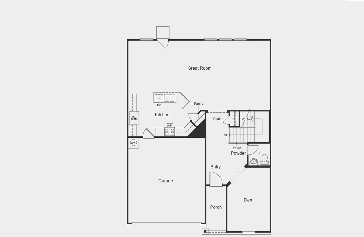 2D floor plan layout for the Plan 2411 by KB Home in Legend Heights - Sterling Collection, New Braunfels, TX (Image 2). 2D floor plan layout for the Plan 2411 by KB Home in Legend Heights - Sterling Collection, New Braunfels, TX (Image 2).