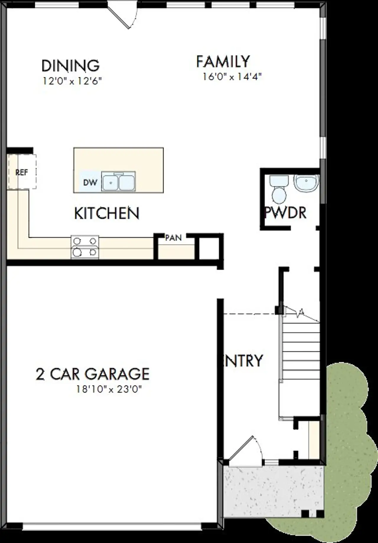 2D floor plan layout of this home in Hidden Springs - The Park Collection, Smyrna, TN (Image 2).