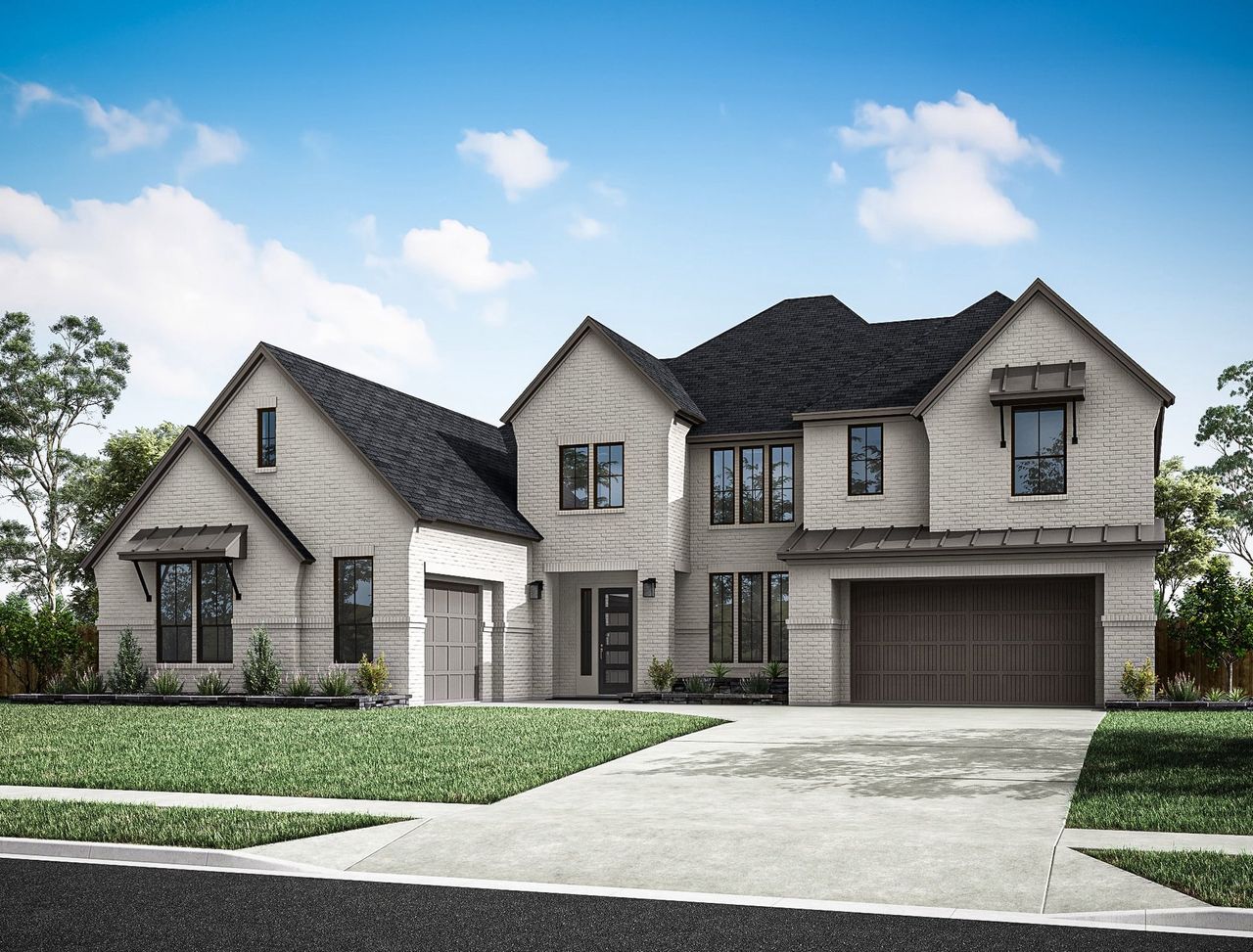 Representative exterior photo of a completed home built from the Milan by Tri Pointe Homes in Woodson’s Reserve, Spring, TX (Image 2).