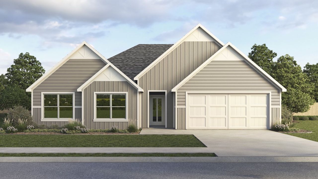 Representative exterior photo of a completed home built from the Immelmann by D.R. Horton in Windrose, Pilot Point, TX (Image 2). Representative exterior photo of a completed home built from the Immelmann by D.R. Horton in Windrose, Pilot Point, TX (Image 2).