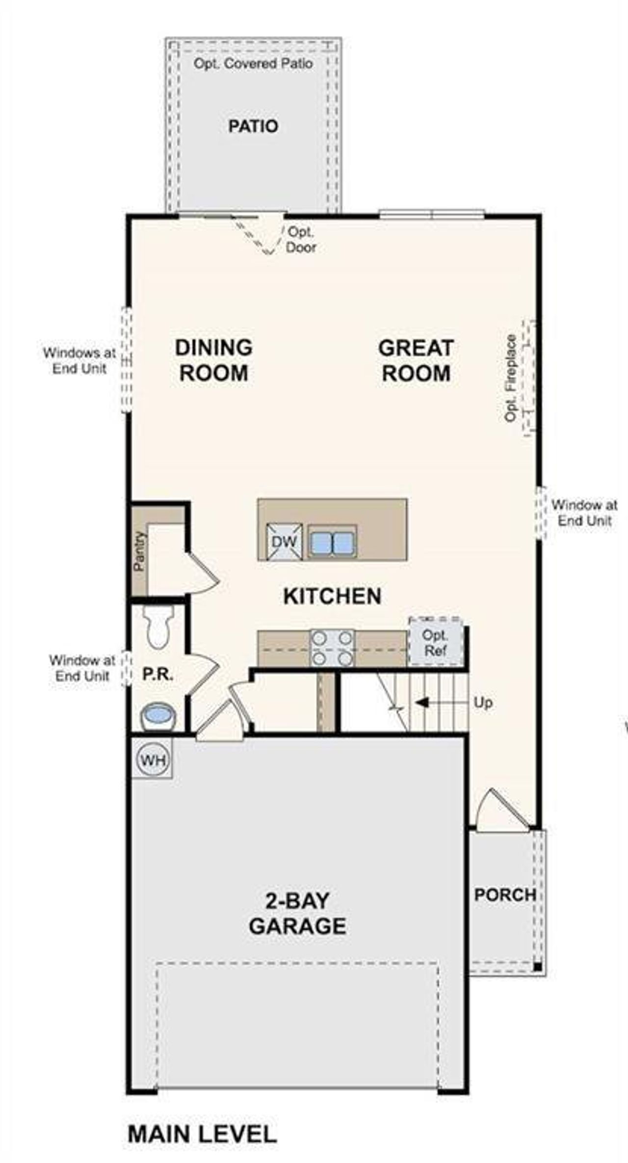 2D floor plan layout of this home in The Reserve at Gainesville Township, Gainesville, GA (Image 2).