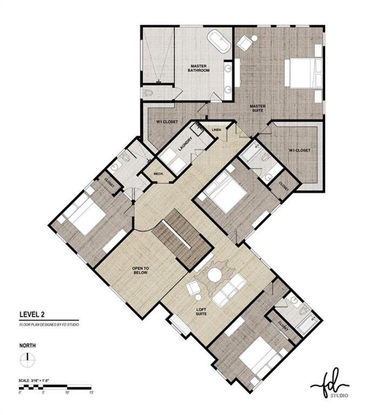 2D floor plan layout of this home in , Marietta, GA (Image 2).