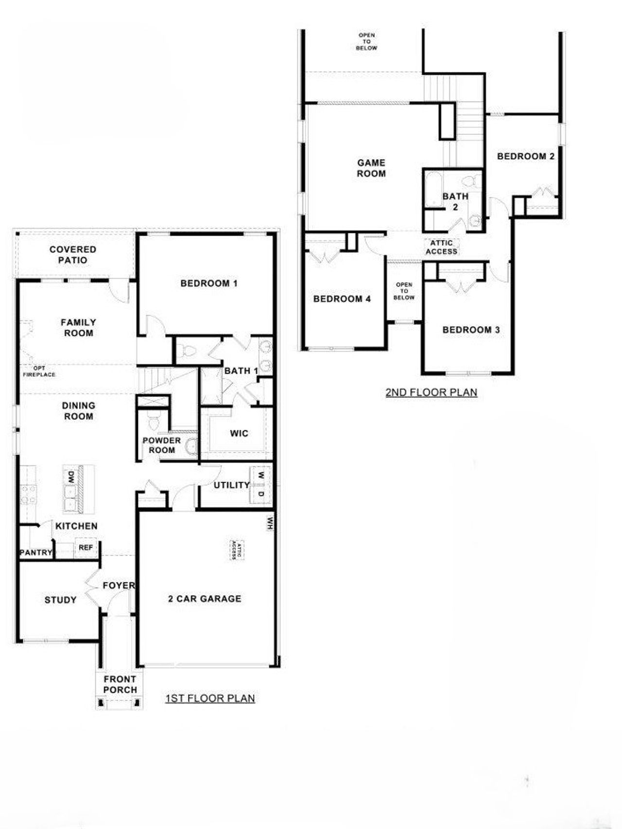 2D floor plan layout of this home in Augusta Square, Fort Worth, TX (Image 2).