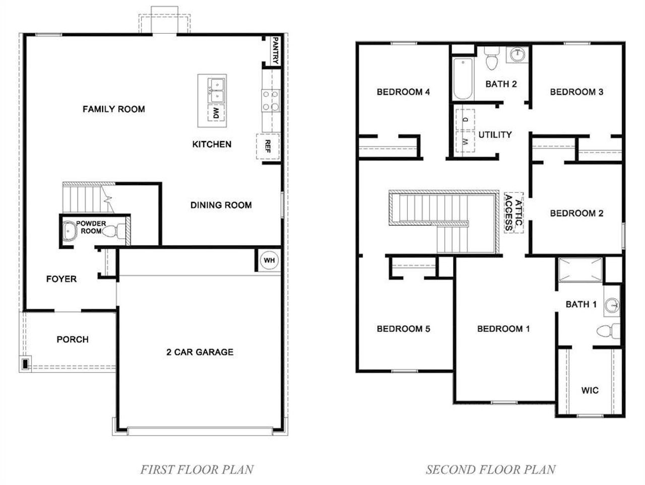 2D floor plan layout of this home in California Meadows, Arlington, TX (Image 2).