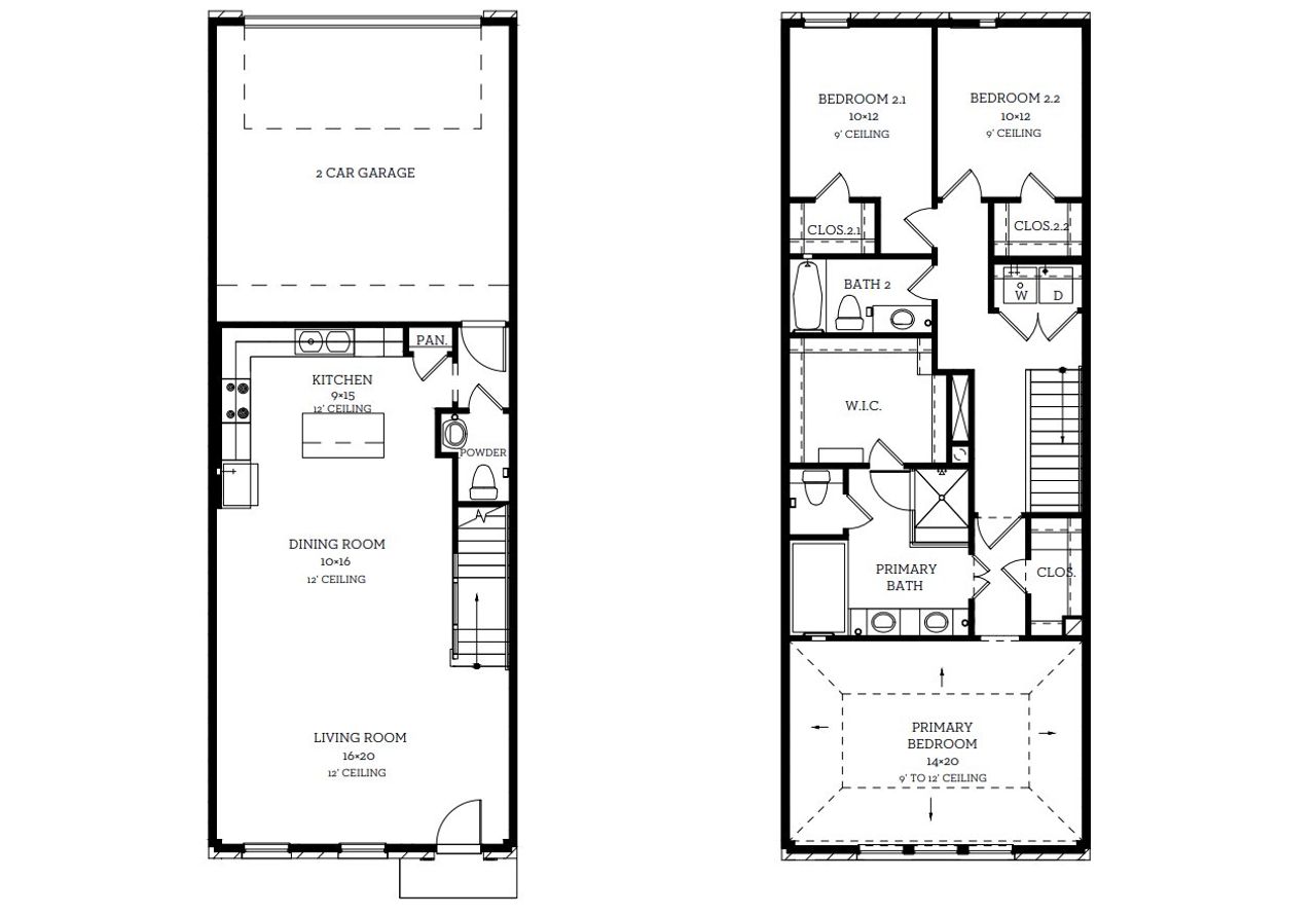 2D floor plan layout of this home in 1897 Townhomes, Plano, TX (Image 2).
