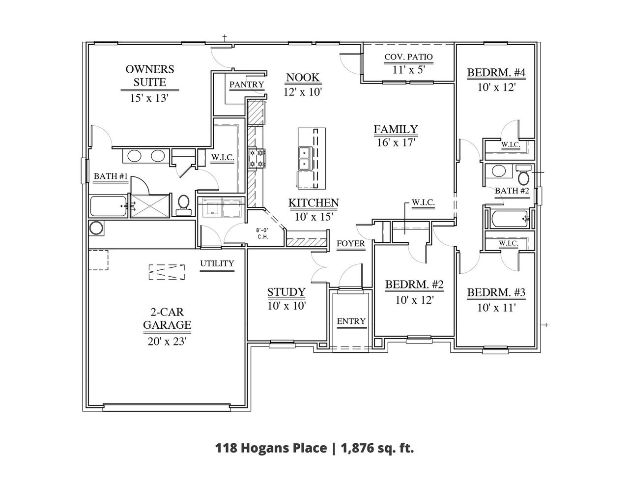 2D floor plan layout of this home in Runaway Bay, Runaway Bay, TX (Image 2).