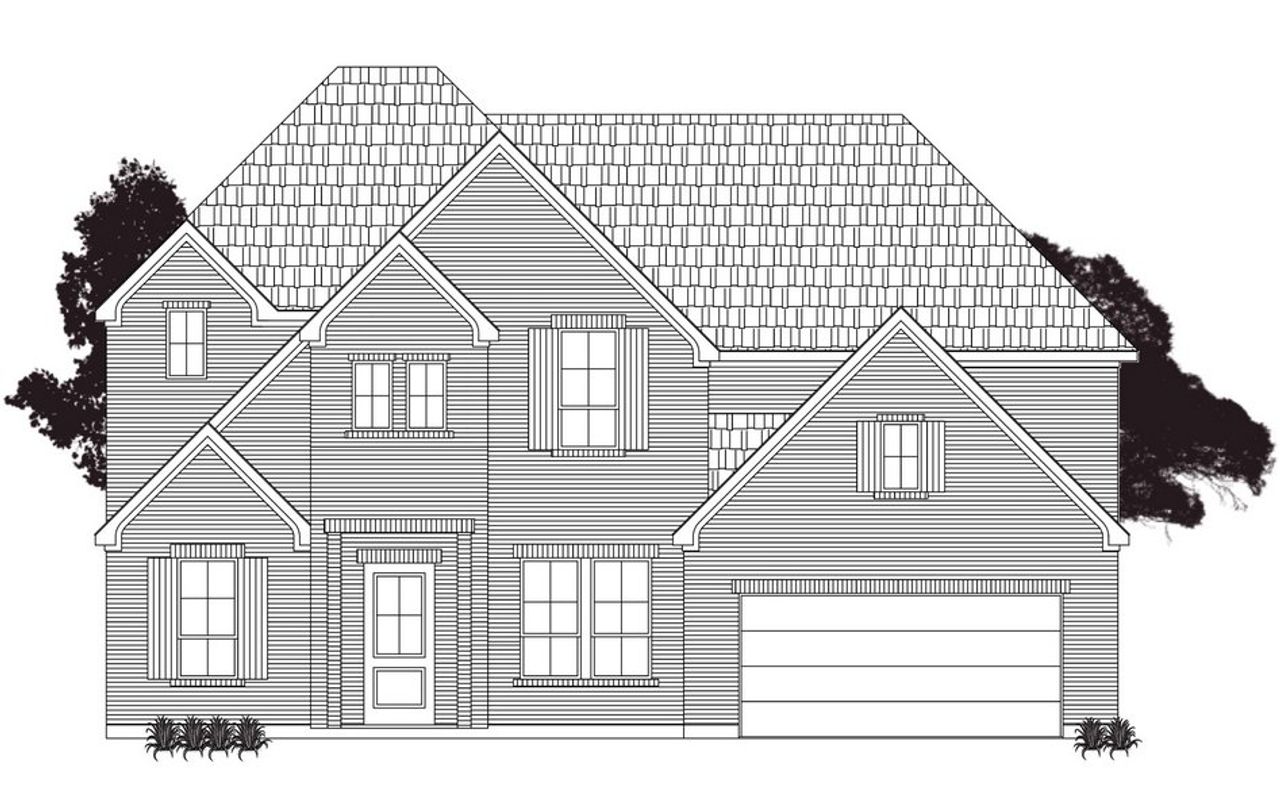 Representative rendering of the exterior for the Plan 3799AU by Ravenna Homes (Image 2). Representative rendering of the exterior for the Plan 3799AU by Ravenna Homes (Image 2).