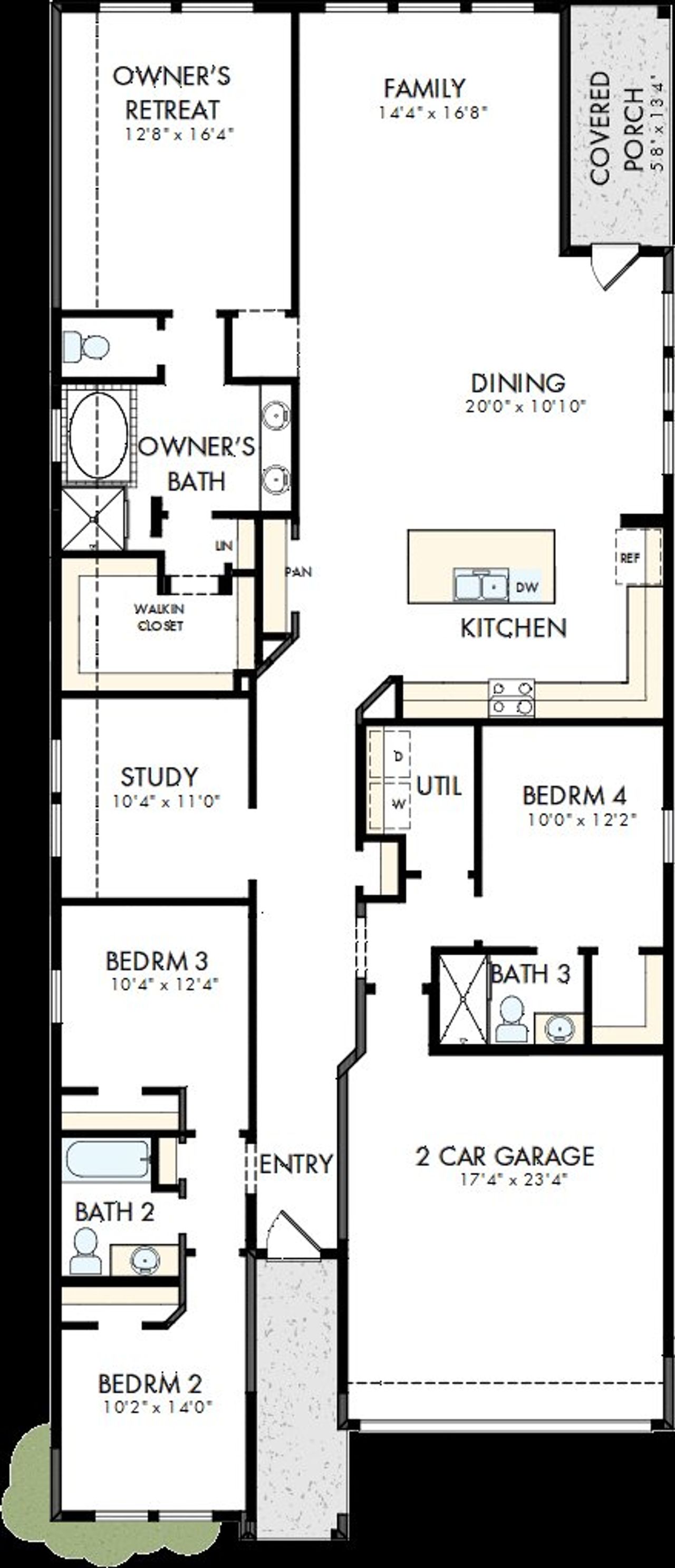 2D floor plan layout of this home in Jordan Ranch - Terrace Collection, Fulshear, TX (Image 2). 2D floor plan layout of this home in Jordan Ranch - Terrace Collection, Fulshear, TX (Image 2).