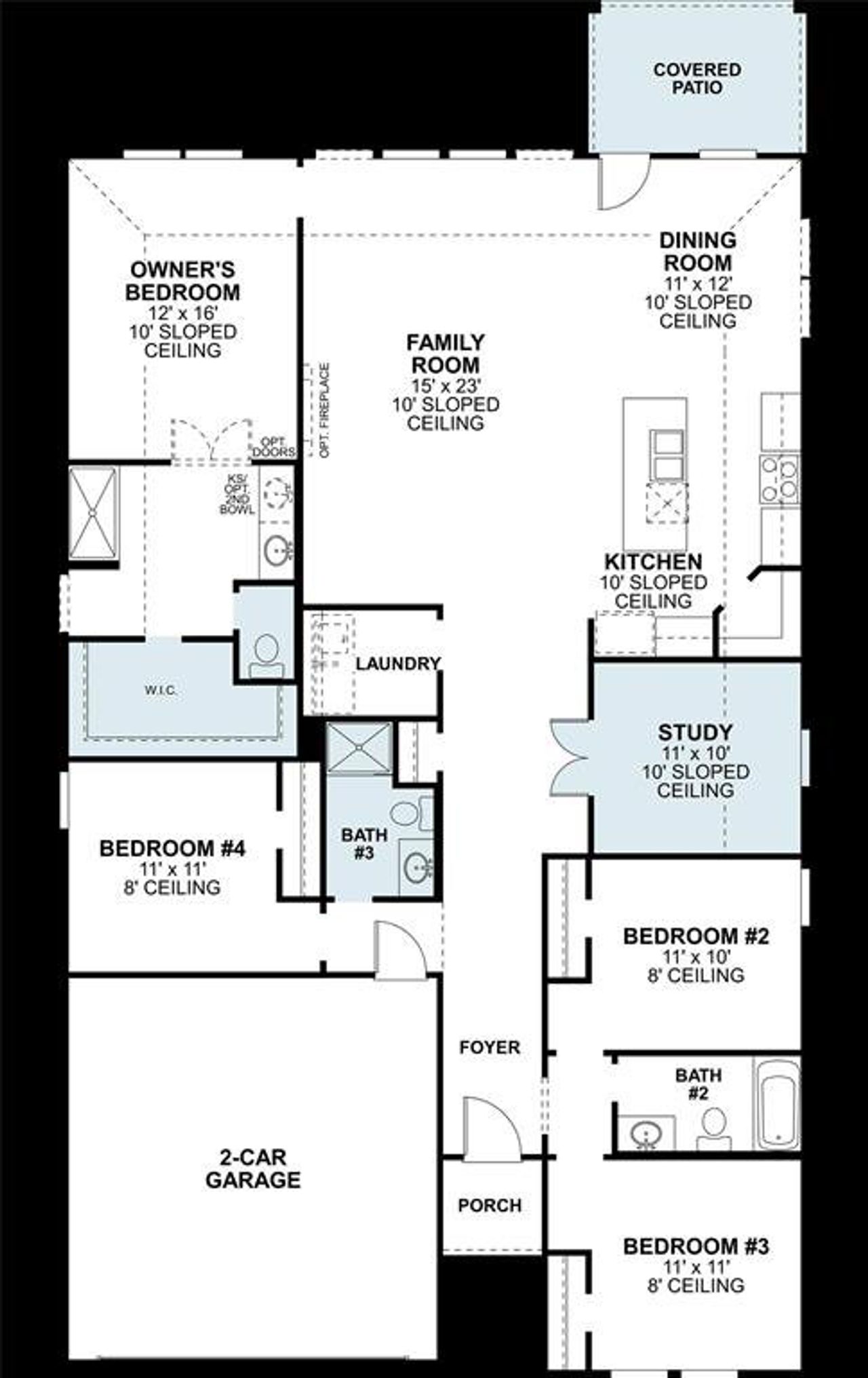 2D floor plan layout of this home in Lane Ranch, Sanger, TX (Image 2). 2D floor plan layout of this home in Lane Ranch, Sanger, TX (Image 2).
