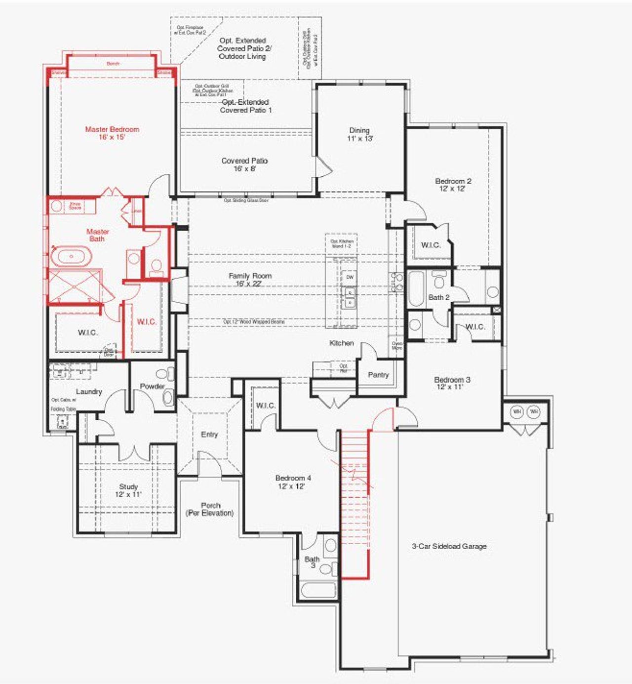 2D floor plan layout for the Avery II by Scott Felder Homes in Leander Estates, Leander, TX (Image 2). 2D floor plan layout for the Avery II by Scott Felder Homes in Leander Estates, Leander, TX (Image 2).