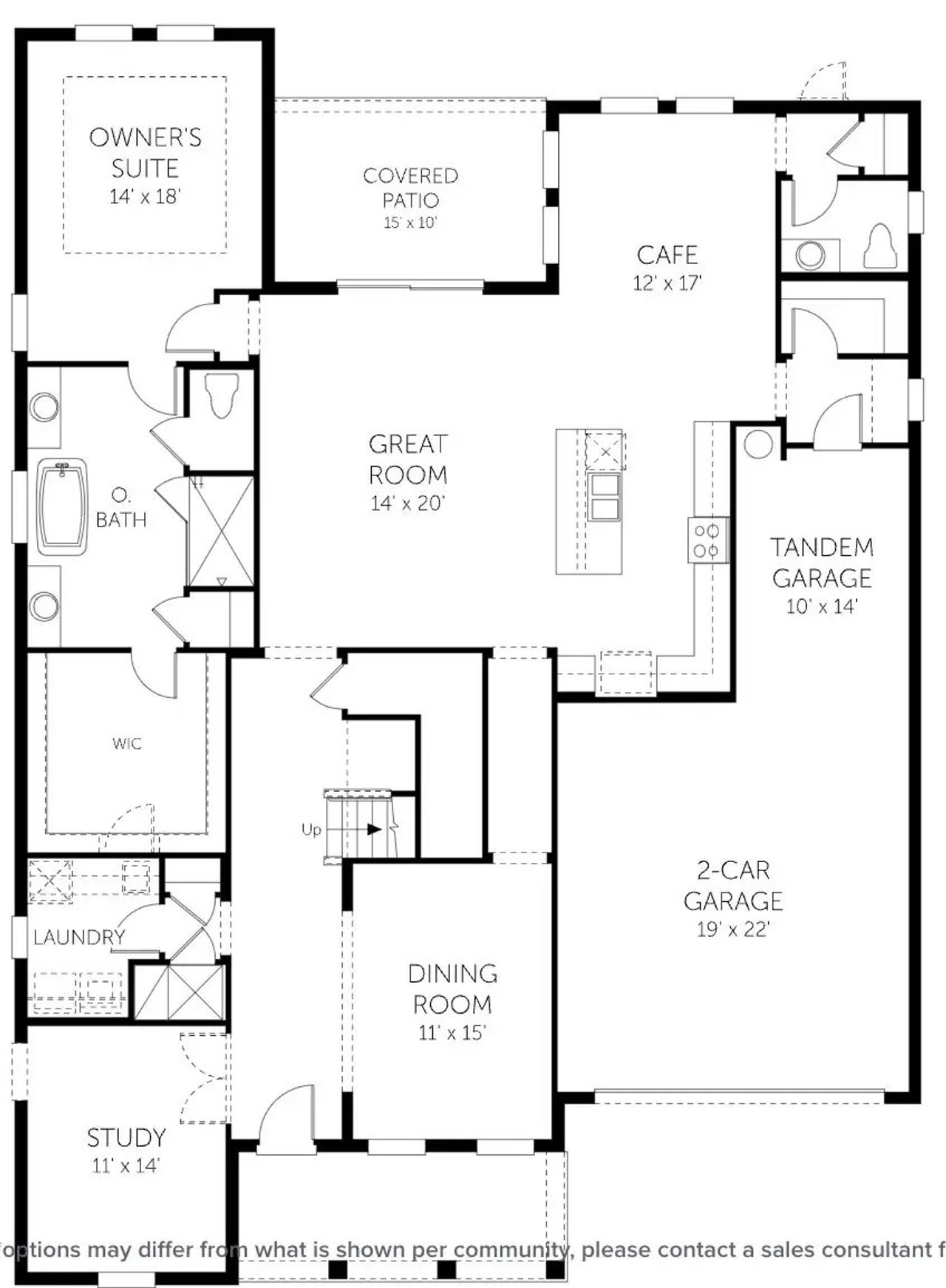 2D floor plan layout of this home in Hills of Minneola, Minneola, FL (Image 2).
