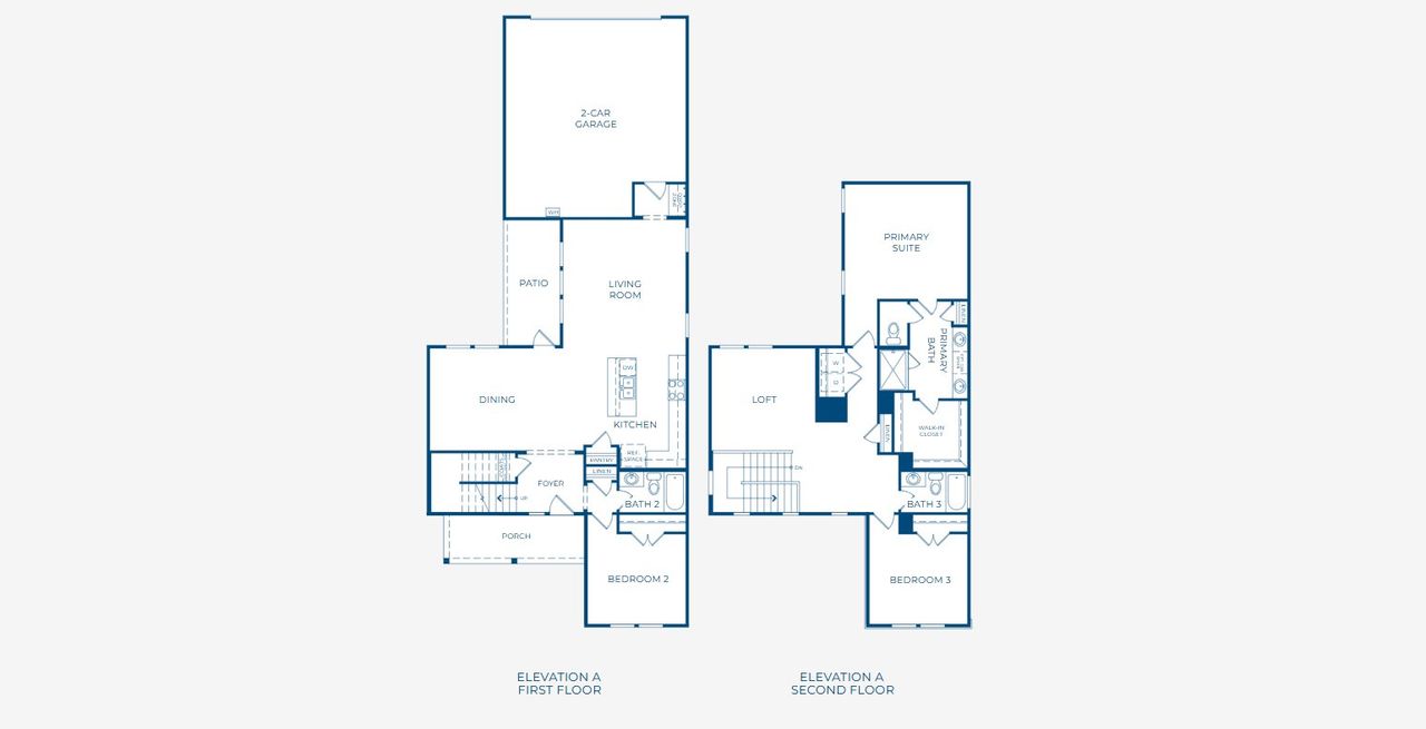 2D floor plan layout of this home in Parkton Square, Kyle, TX (Image 2).