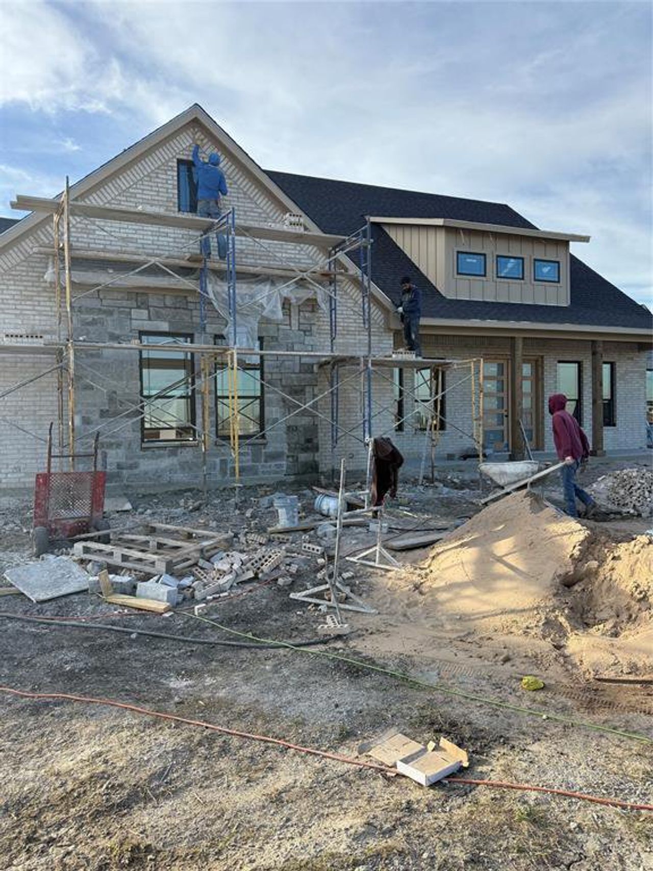 In-progress construction of a new home in , Celeste, TX (Image 2).