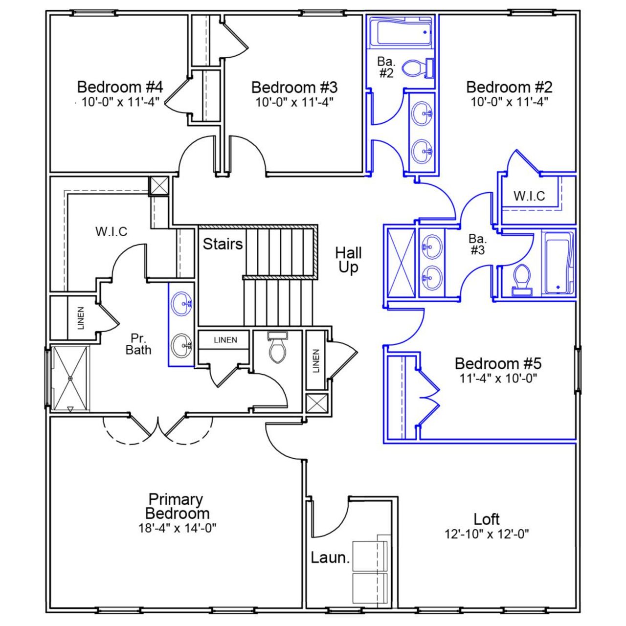 2D floor plan layout of this home in Radley Place, Chesnee, SC (Image 2).
