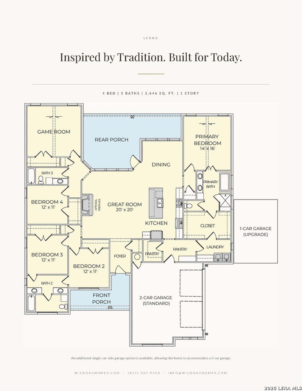 2D floor plan layout of this home in , La Vernia, TX (Image 2).