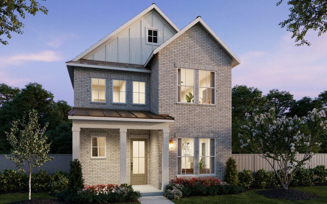 Representative exterior photo of a completed home built from the Alexis by Normandy Homes in The Heights at Uptown Celina, Celina, TX (Image 2).