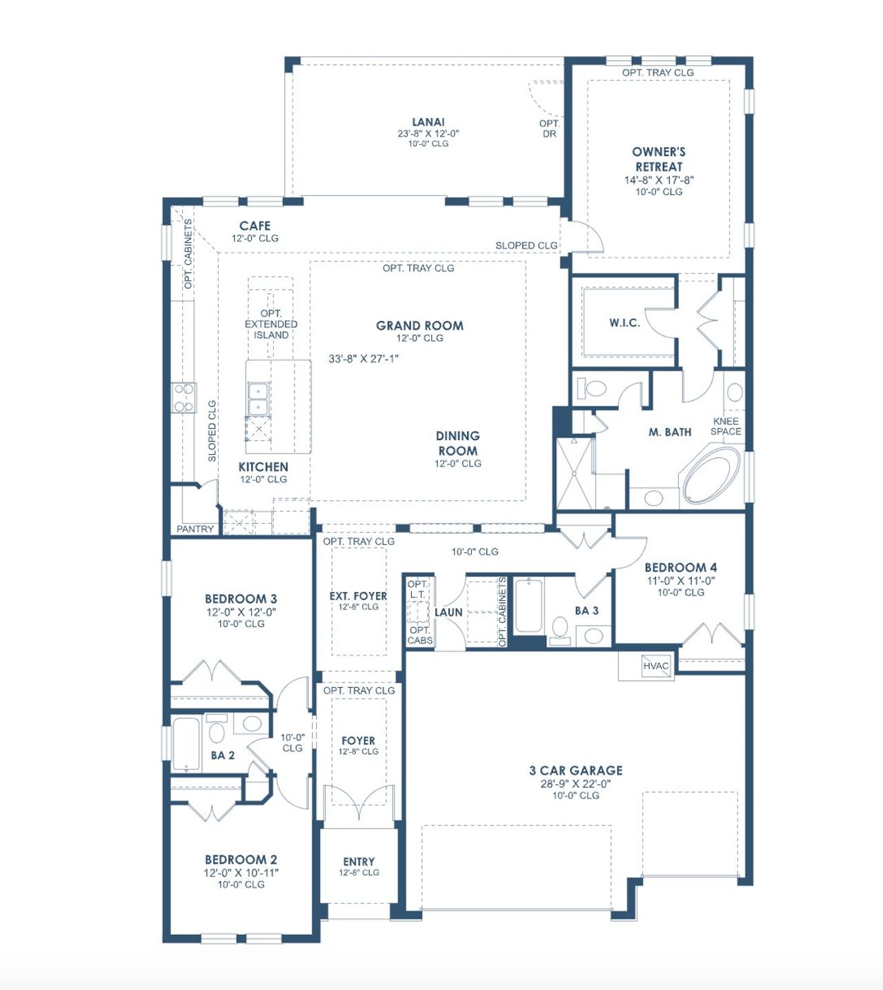 2D floor plan layout for the Biscayne by Homes by WestBay in Crestwood Estates, Valrico, FL (Image 2).