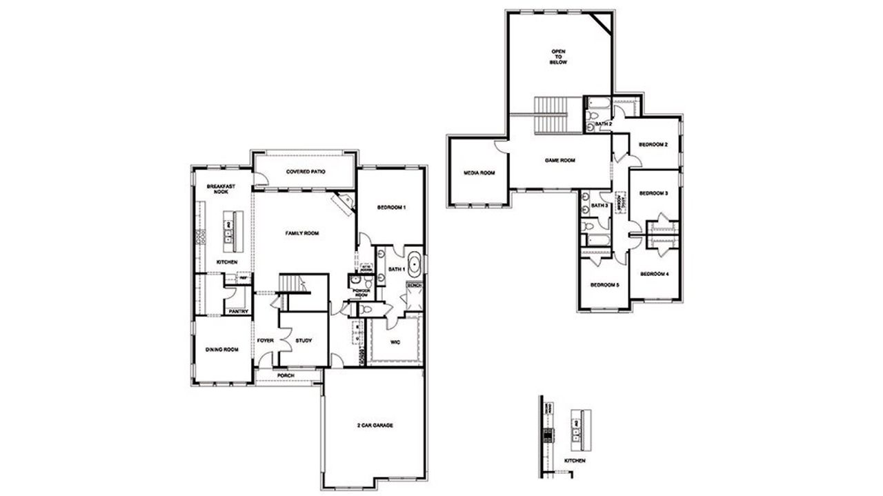 2D floor plan layout of this home in Northside Place, Carrollton, TX (Image 2).
