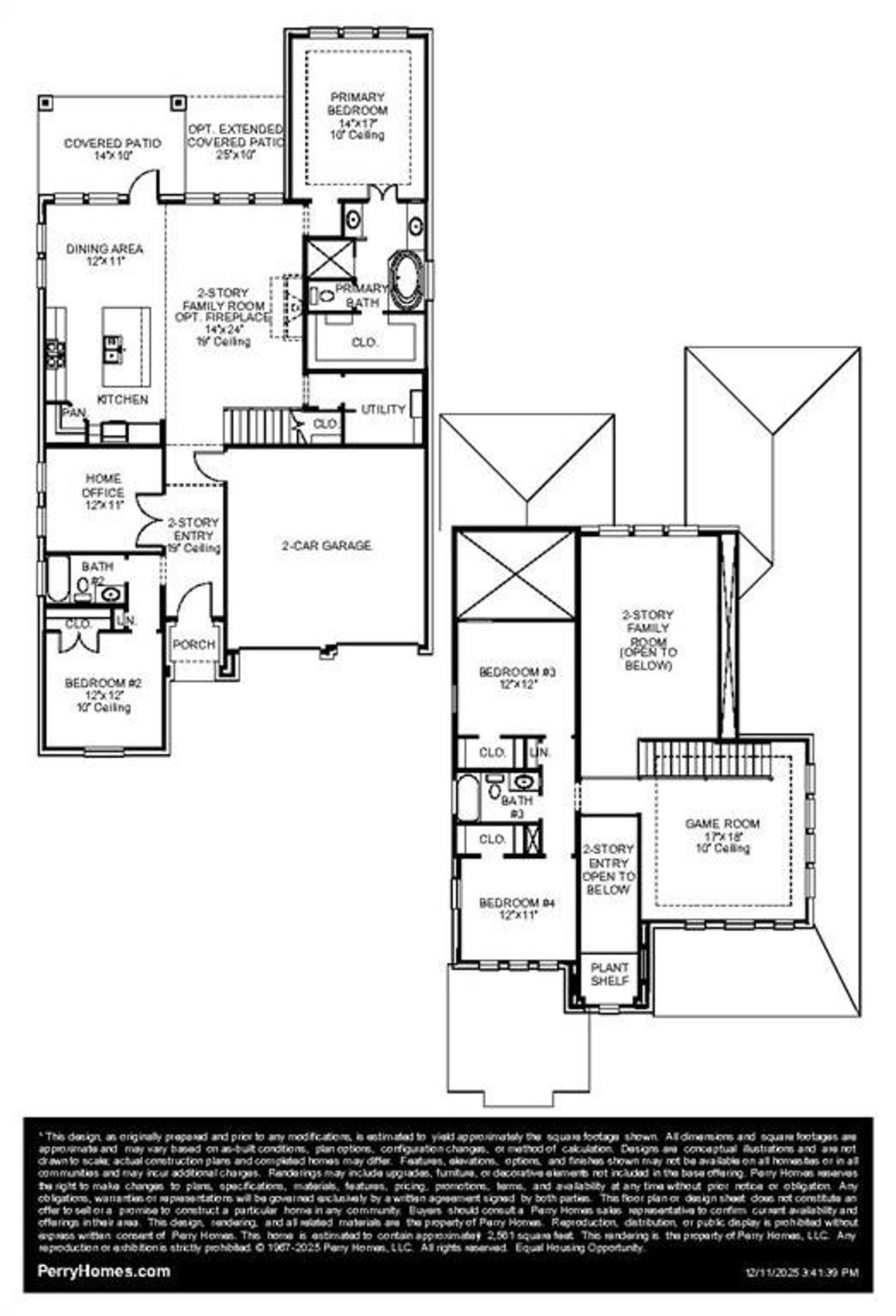 2D floor plan layout of this home in Mosaic, Celina, TX (Image 2).