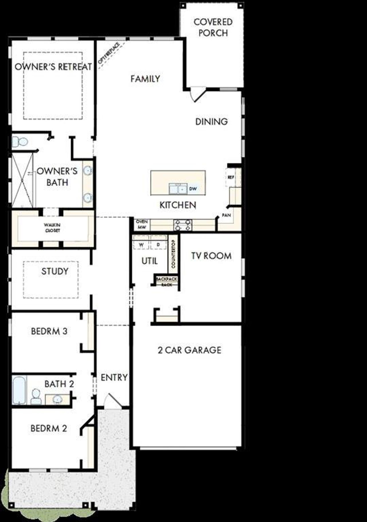 View of room layout