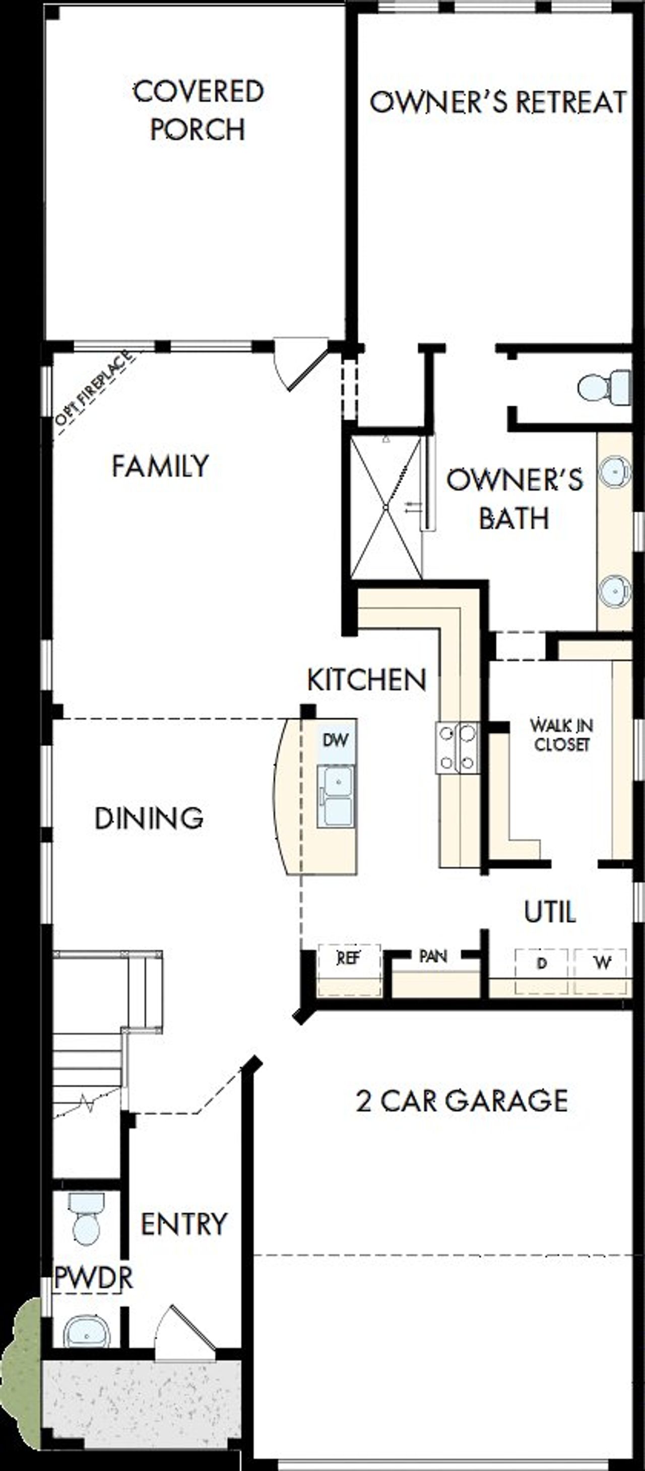 2D floor plan layout of this home in South Brook, Leander, TX (Image 2).