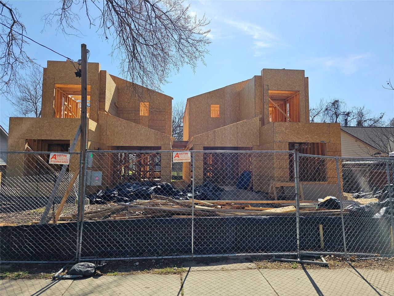 In-progress construction of a new home in , Austin, TX (Image 2).