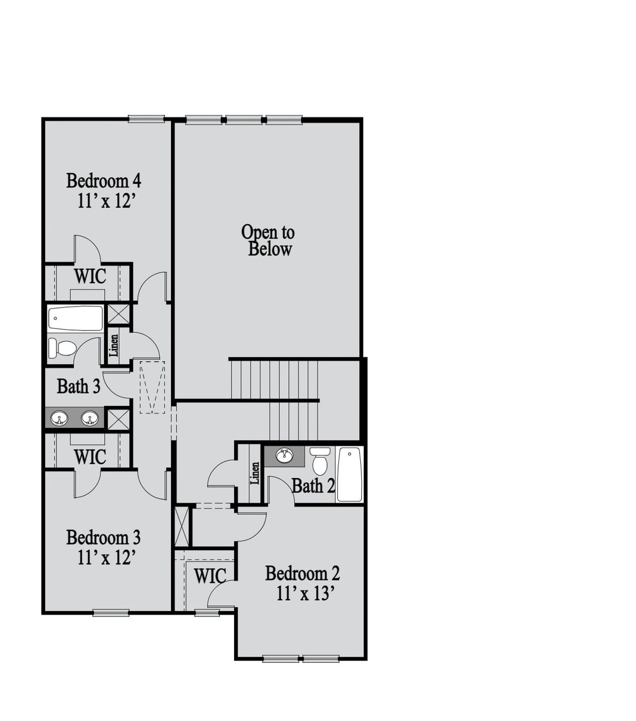 2D floor plan layout of this home in Pickens Bluff, Hiram, GA (Image 2).