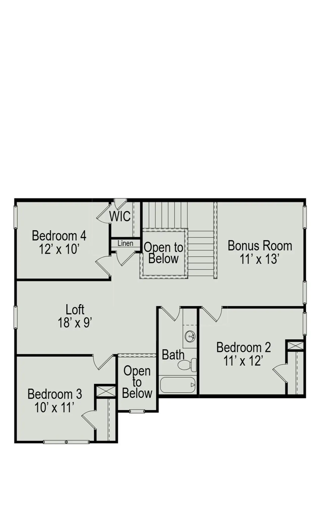 The Georgetown II Second Floorplan The Georgetown II Second Floorplan