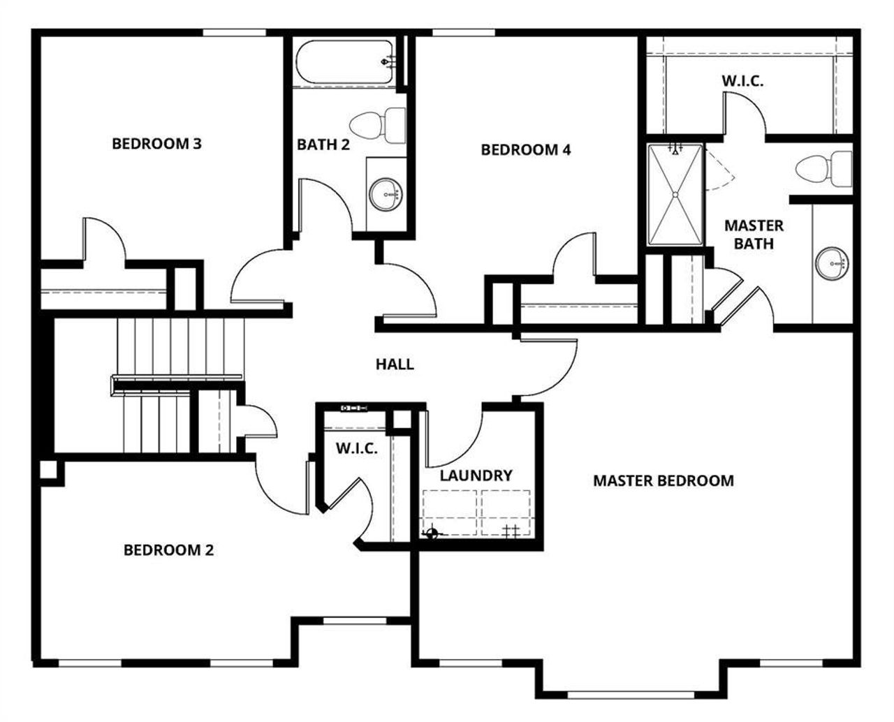2D floor plan layout of this home in Creekside Estates, Terrell, TX (Image 2).