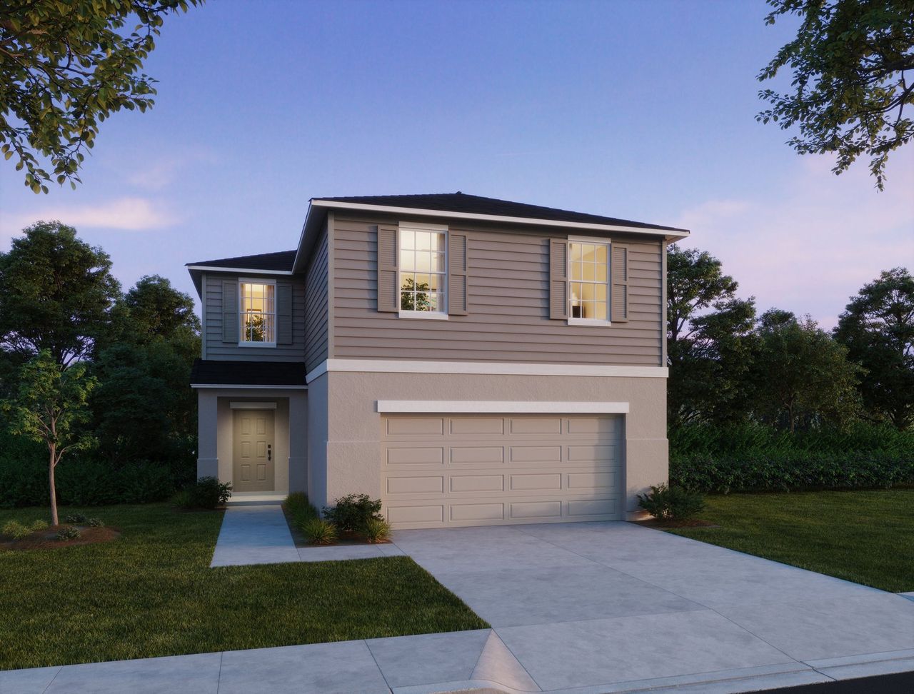 Representative exterior photo of a completed home built from the Springfield by Maronda Homes in Malabar Springs, Palm Bay, FL (Image 2).