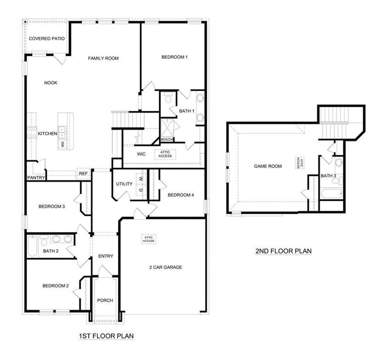 2D floor plan layout of this home in Silverado, Aubrey, TX (Image 2).