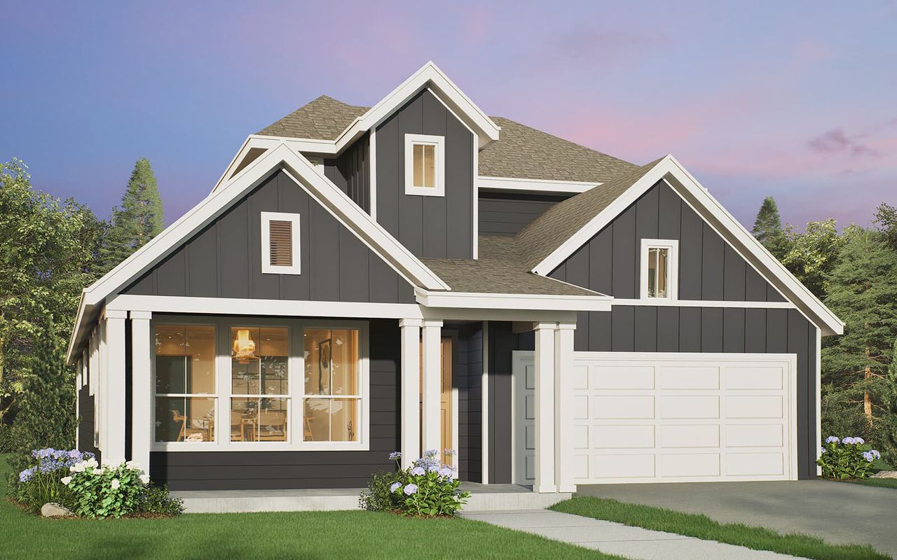 Representative exterior photo of a completed home built from the Ellis by Brookfield Residential in Easton Park, Austin, TX (Image 2).