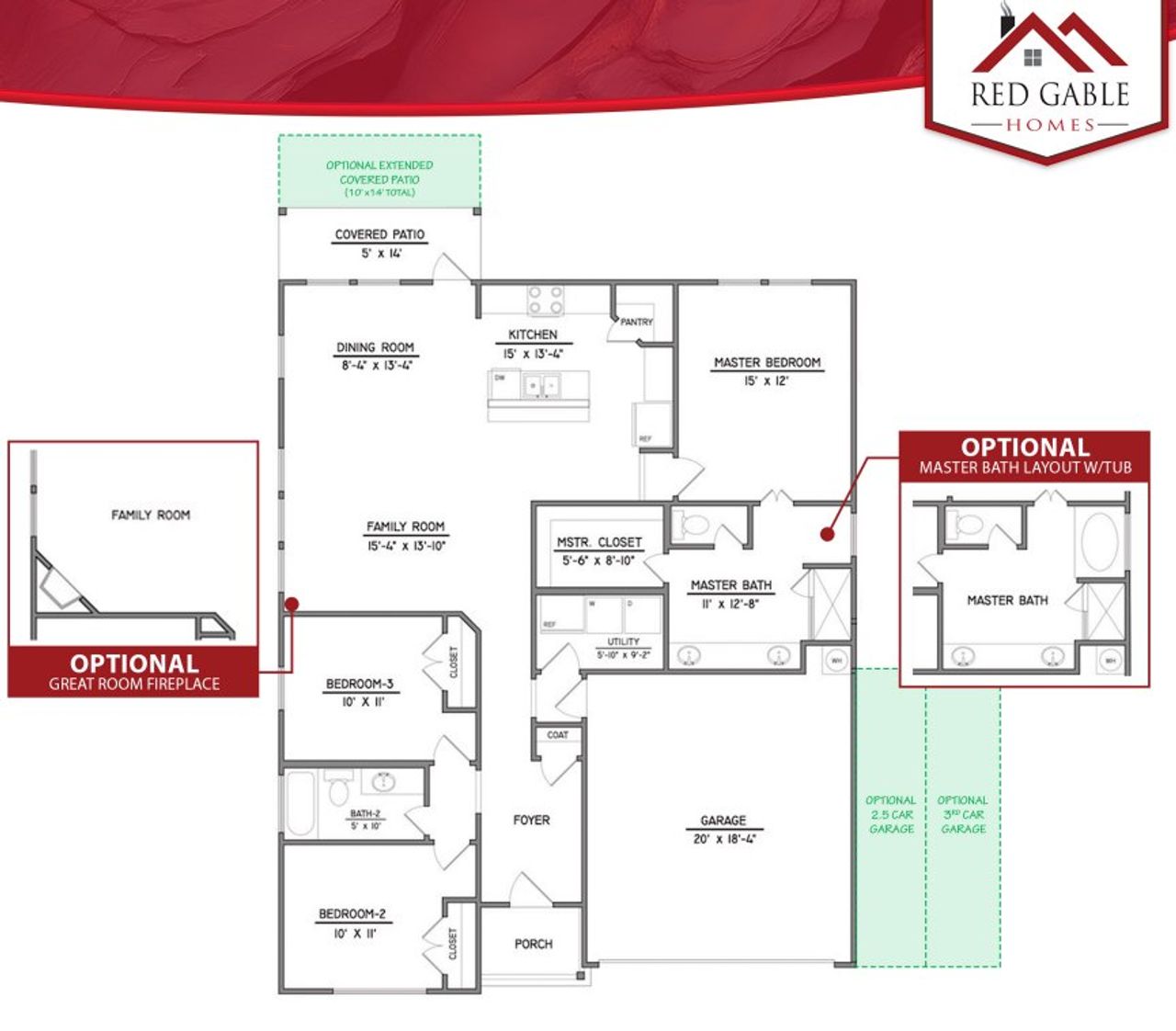 2D floor plan layout for the The Mockingbird by RED GABLE HOMES in Green Prairie Estates, Northlake, TX (Image 2). 2D floor plan layout for the The Mockingbird by RED GABLE HOMES in Green Prairie Estates, Northlake, TX (Image 2).