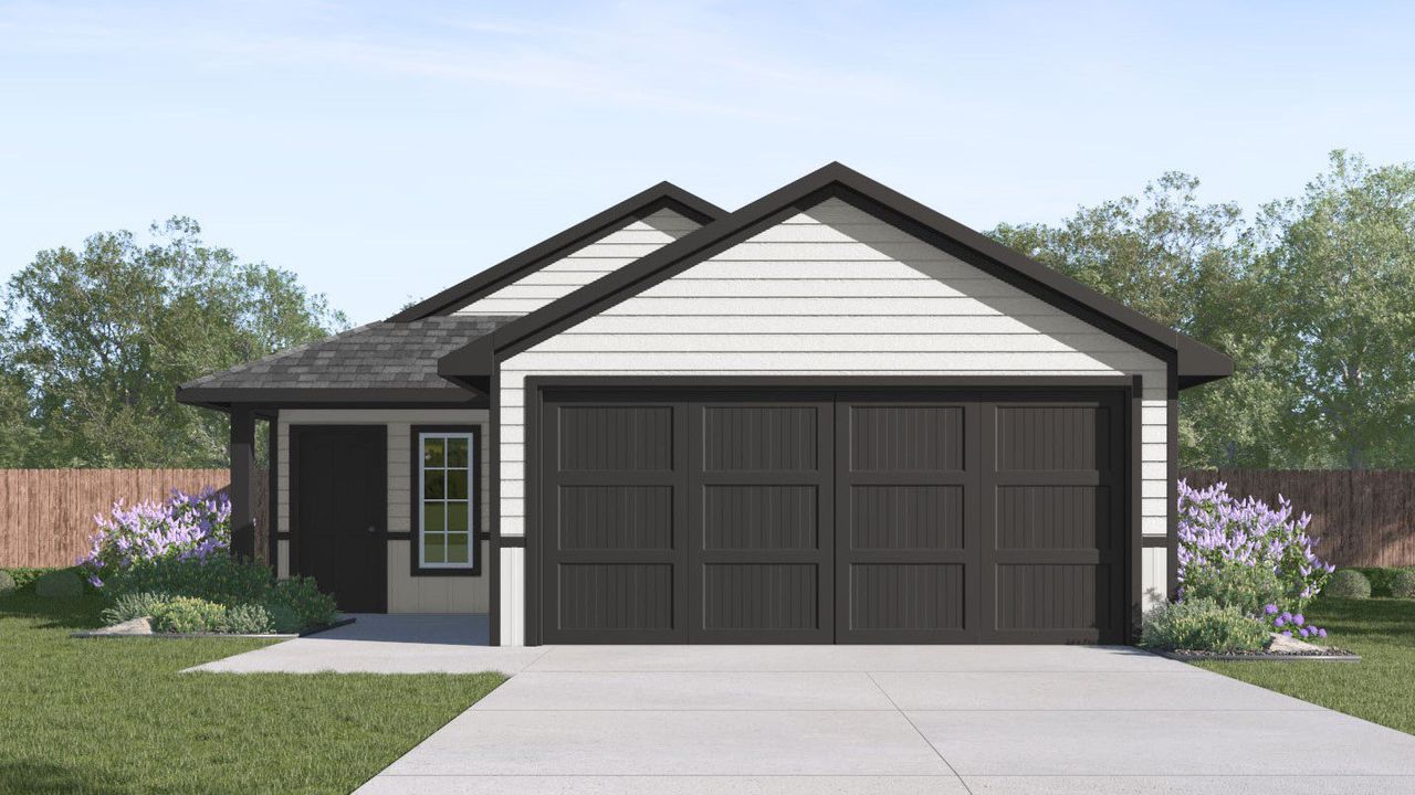 Representative exterior photo of a completed home built from the Amber by D.R. Horton in Holly Ridge, Rosenberg, TX (Image 2).