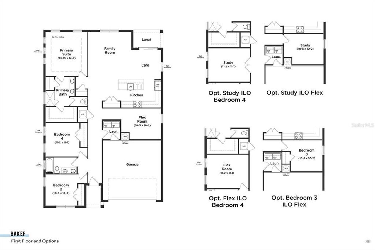 2D floor plan layout of this home in Liberty Trace, Haines City, FL (Image 2).