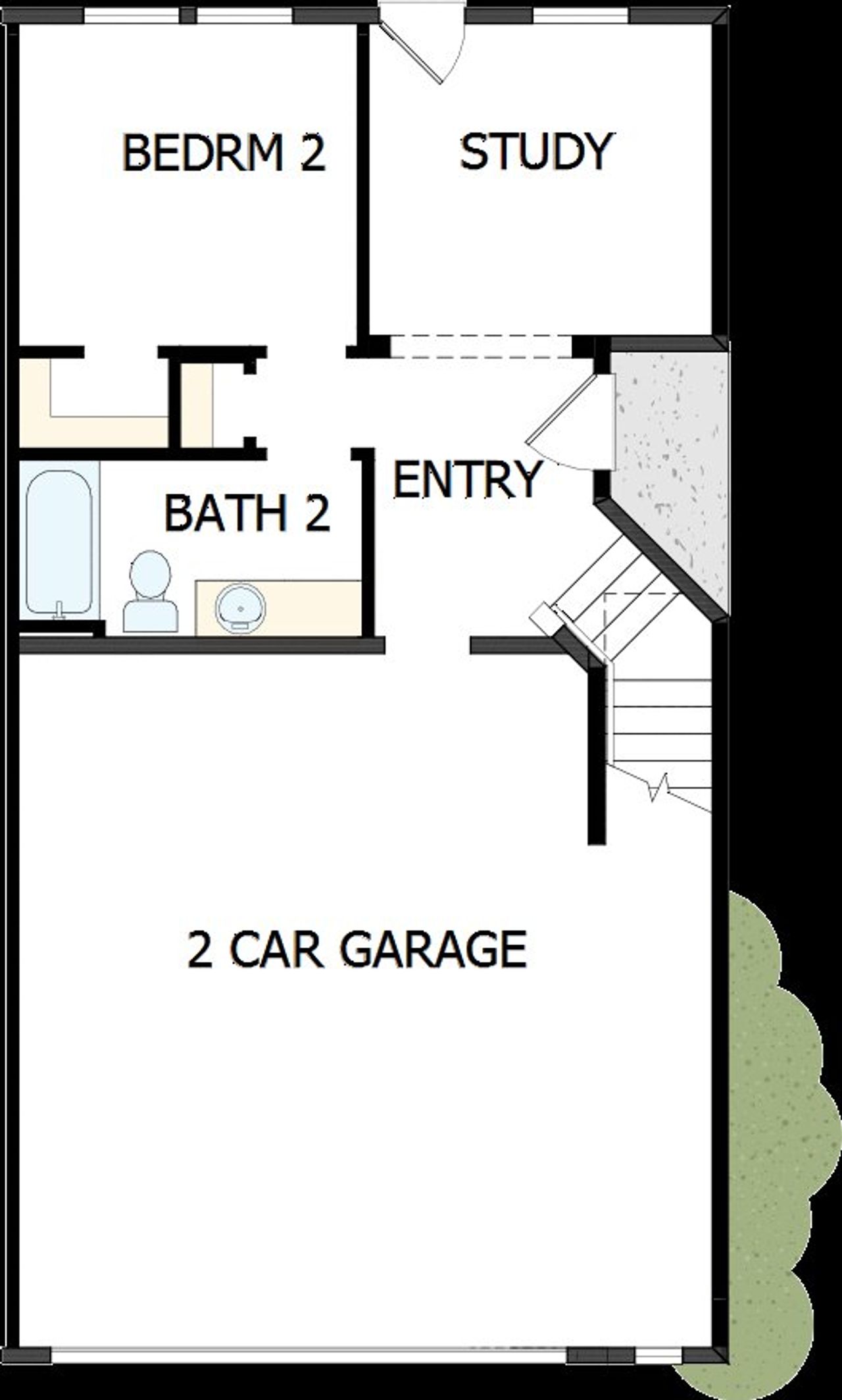 2D floor plan layout of this home in Easton Park - Nelson Village - Jewel Series, Austin, TX (Image 2). 2D floor plan layout of this home in Easton Park - Nelson Village - Jewel Series, Austin, TX (Image 2).