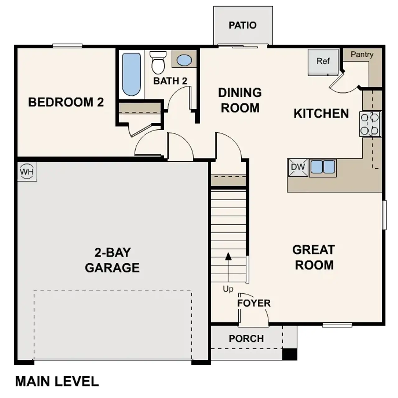 2D floor plan layout of this home in Coolidge Gateway Manor, Coolidge, AZ (Image 2).