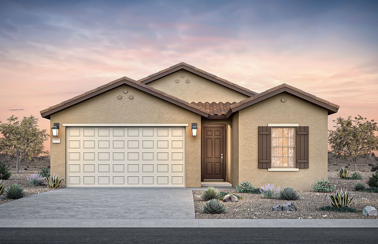 Representative exterior photo of a completed home built from the Nectar by Pulte Homes in Hayden Estates, Buckeye, AZ (Image 2).