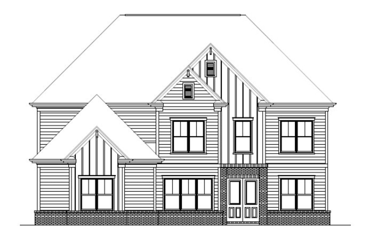 Representative exterior photo of a completed home built from the Callaway by Deluxeton Homes in The Retreat at Caney Creek, Alpharetta, GA (Image 2).