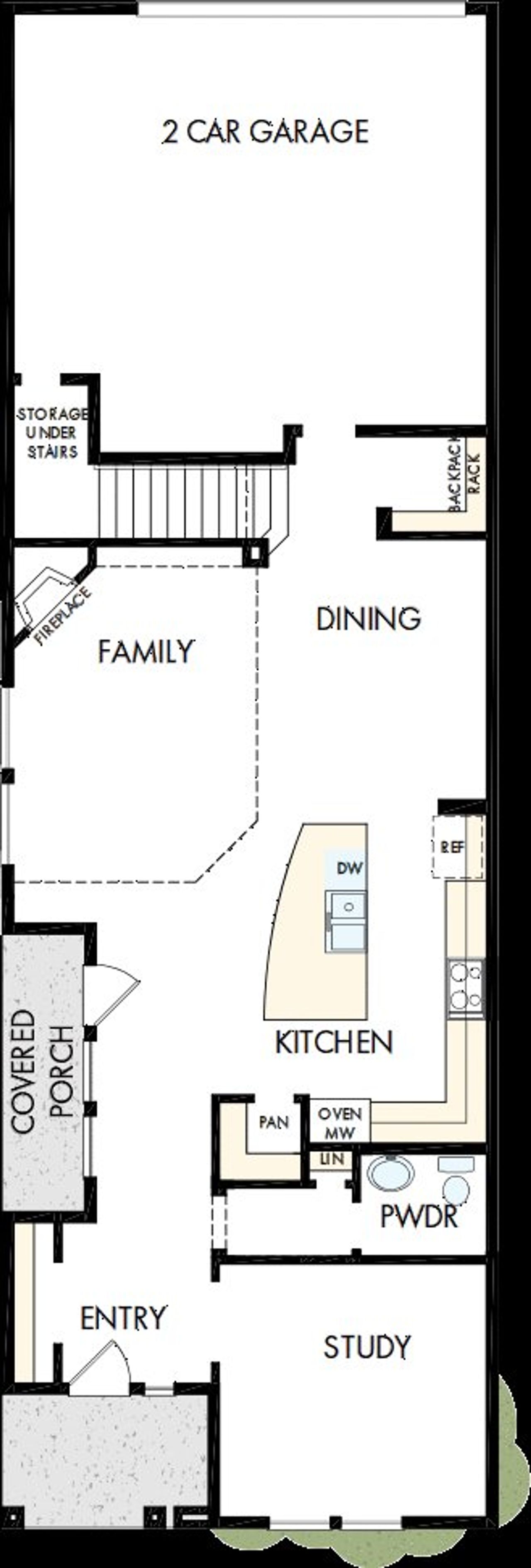 2D floor plan layout of this home in Walsh Cottage, Fort Worth, TX (Image 2).