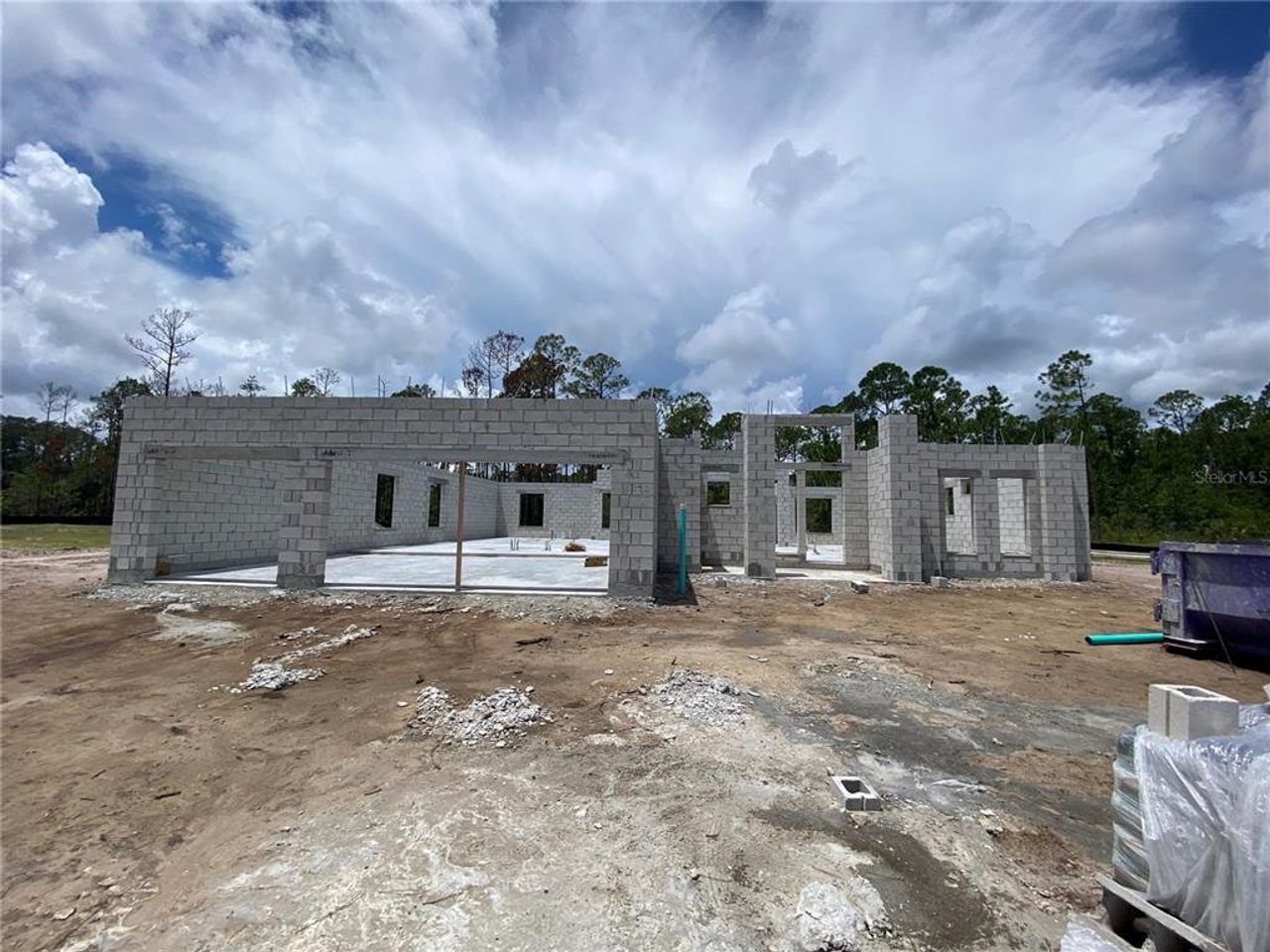 In-progress construction of a new home in , Ormond Beach, FL (Image 2).