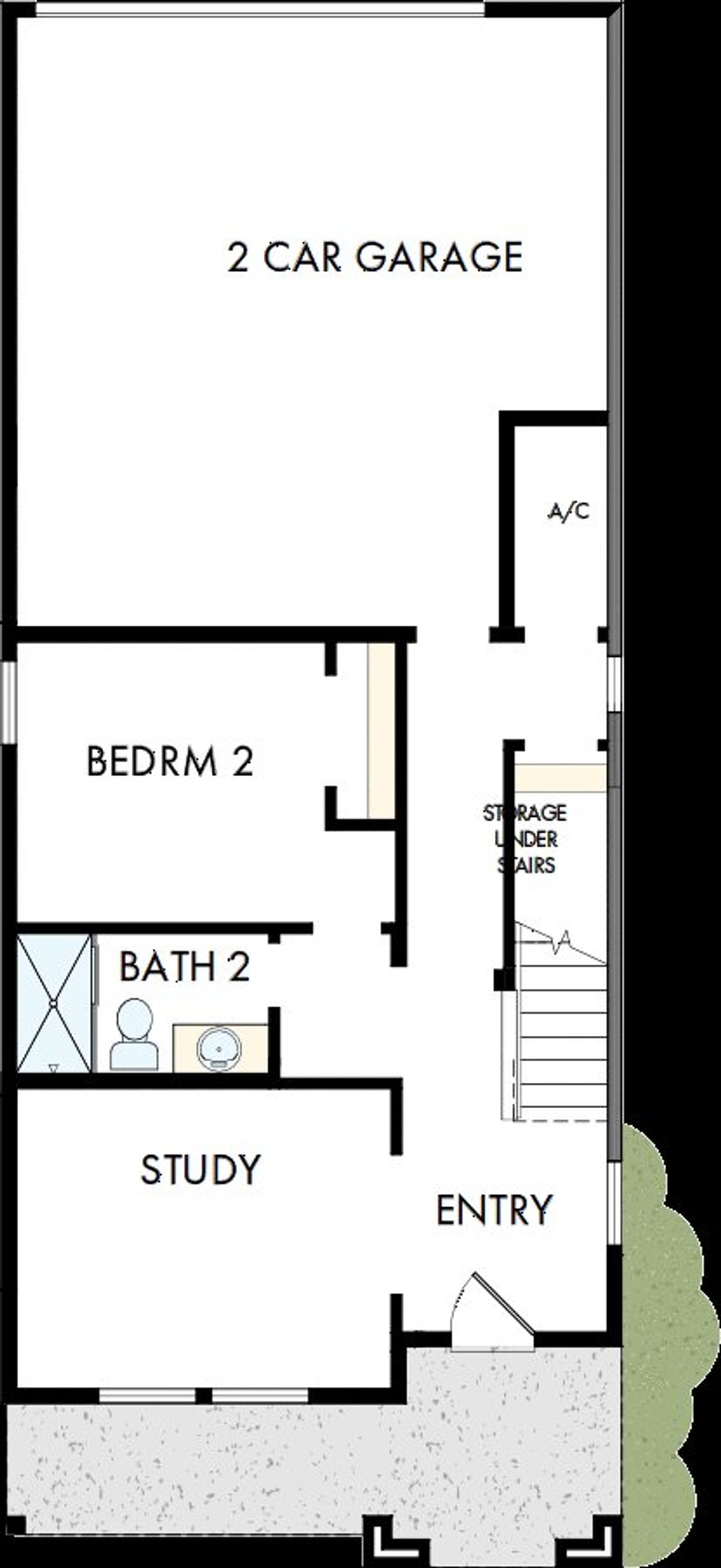 2D floor plan layout of this home in The Aurora Highlands The Pinnacle, Aurora, CO (Image 2).