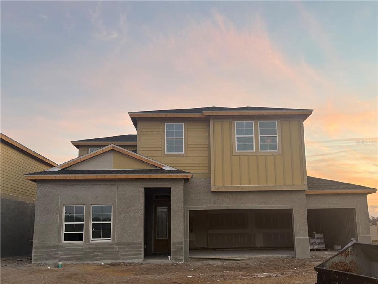 In-progress construction of a new home in Pasadena Woods, Wesley Chapel, FL (Image 2).