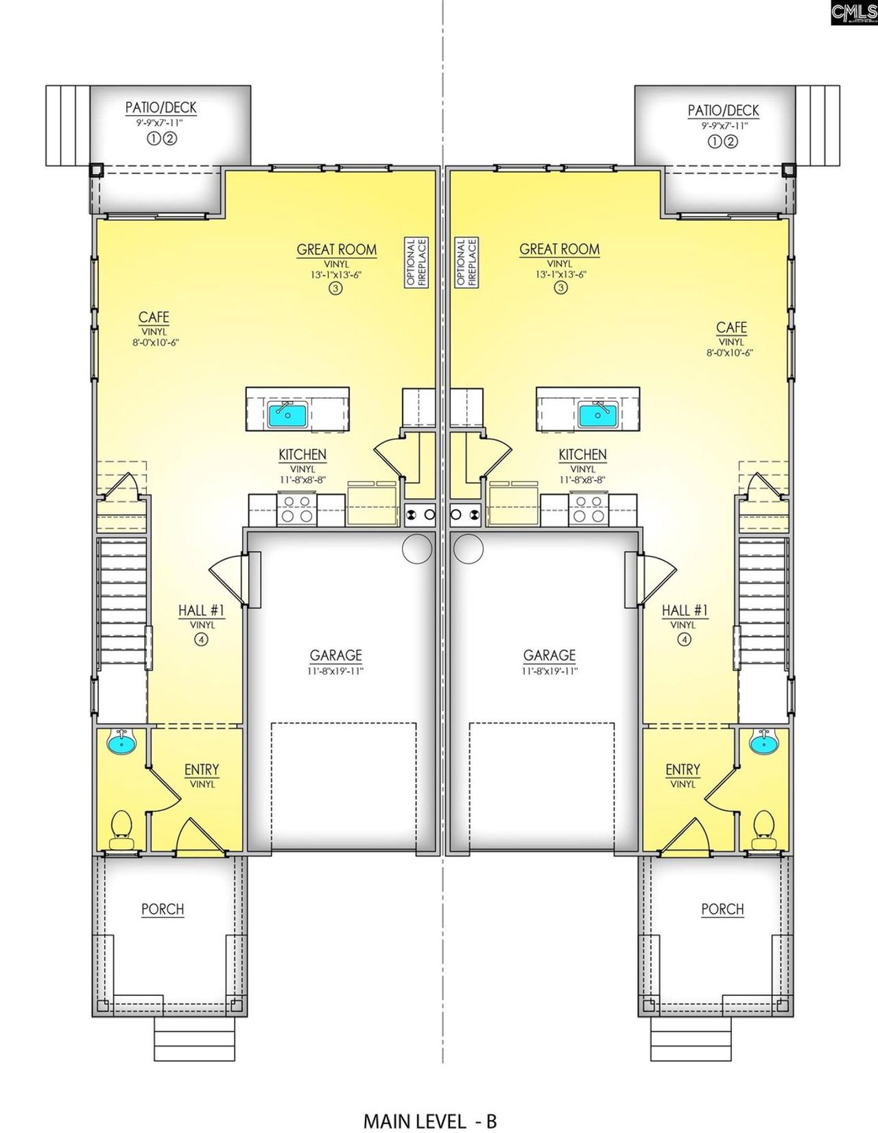 2D floor plan layout of this home in Dunbar Village, Cayce, SC (Image 2).