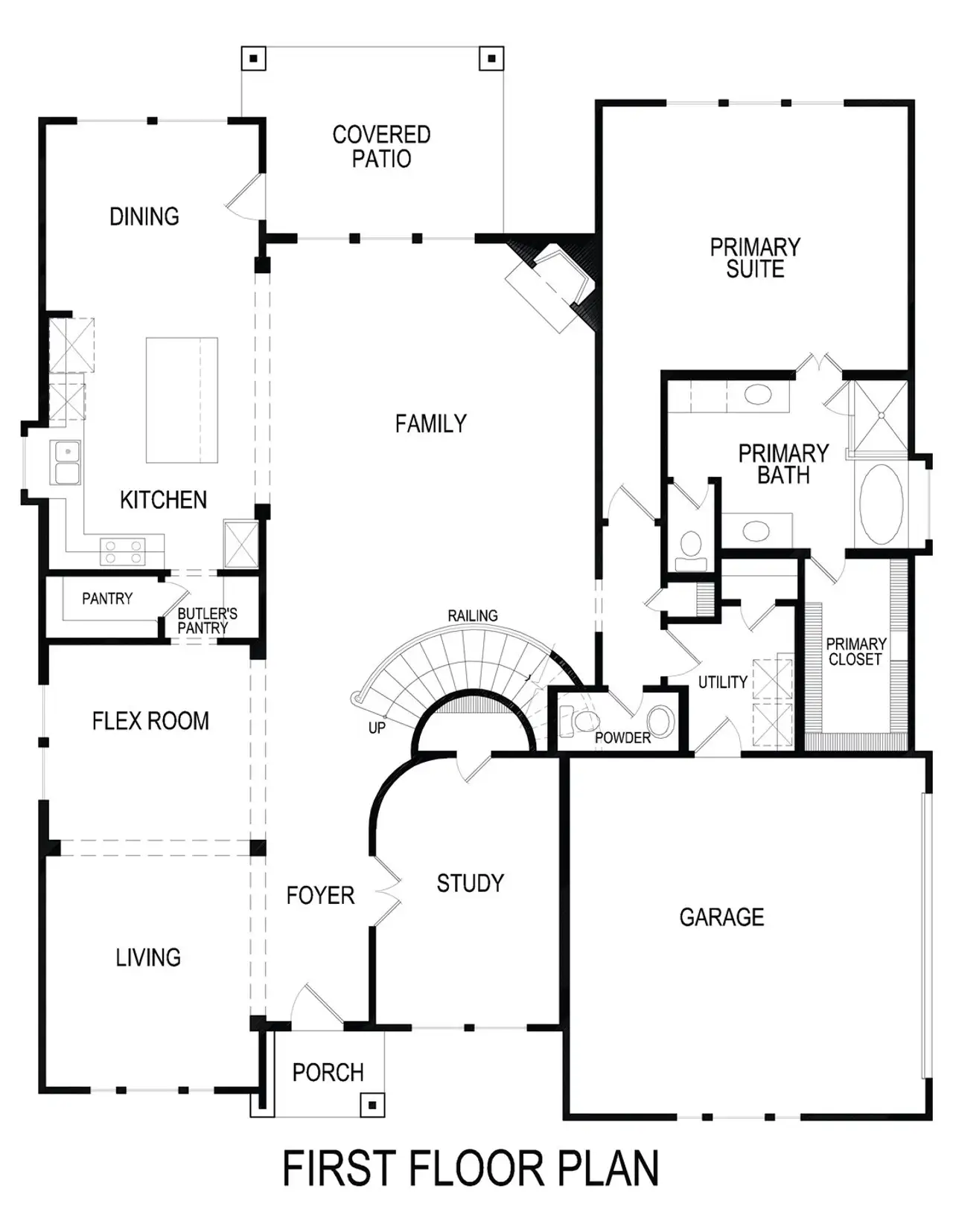 2D floor plan layout of this home in Hidden Lakes Estates, DeSoto, TX (Image 2).