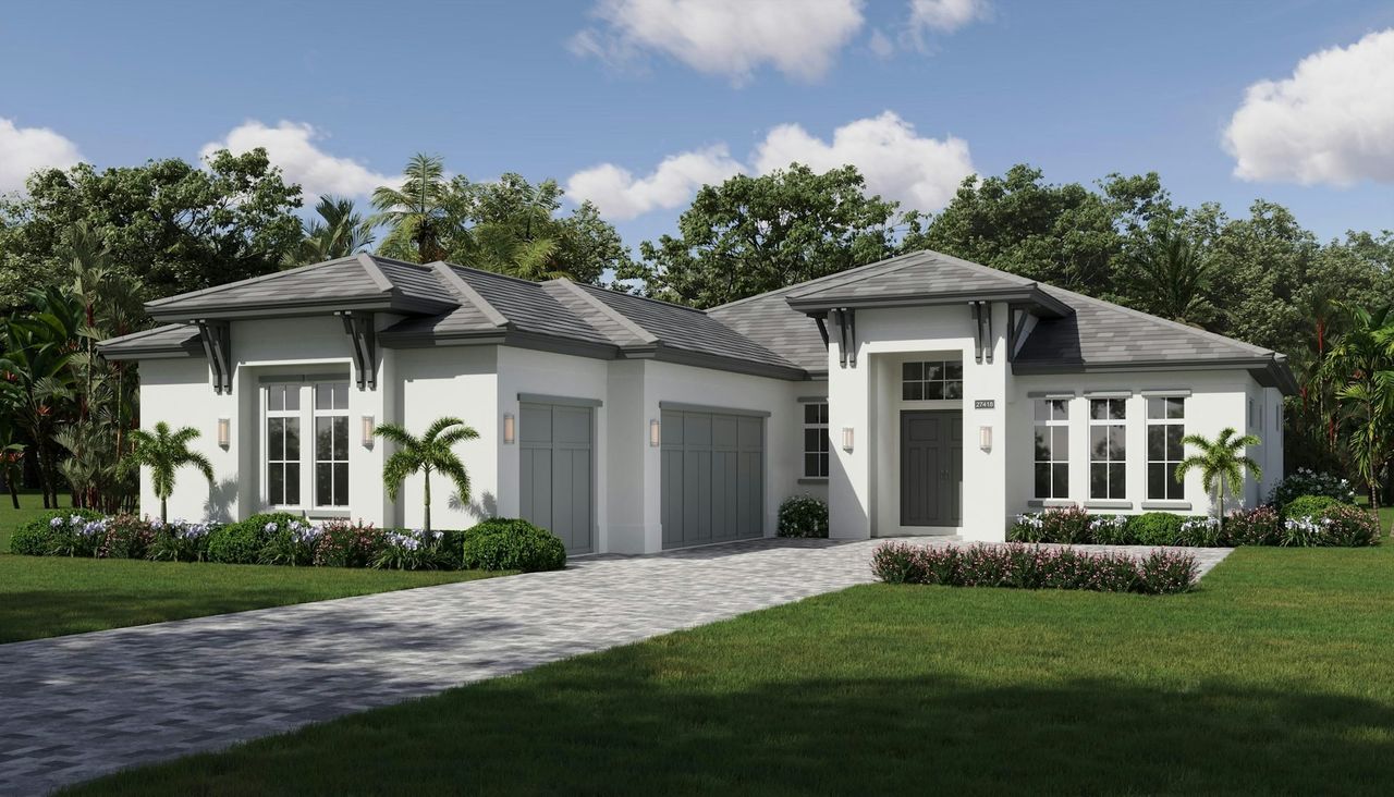 Representative exterior photo of a completed home built from the Bridgewater by GHO Homes in The Strand, Vero Beach, FL (Image 2). Representative exterior photo of a completed home built from the Bridgewater by GHO Homes in The Strand, Vero Beach, FL (Image 2).