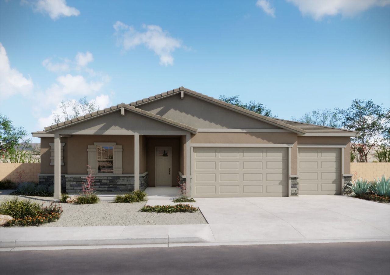 Representative exterior photo of a completed home built from the Forest by Mattamy Homes in Stone House, Tucson, AZ (Image 2).