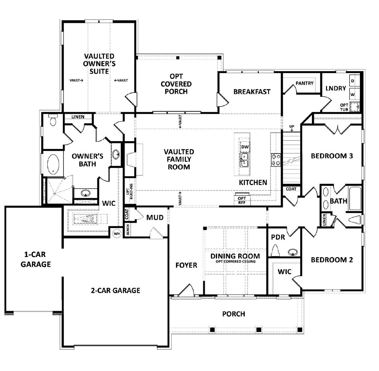 2D floor plan layout of this home in Spring Creek, Monroe, GA (Image 2).