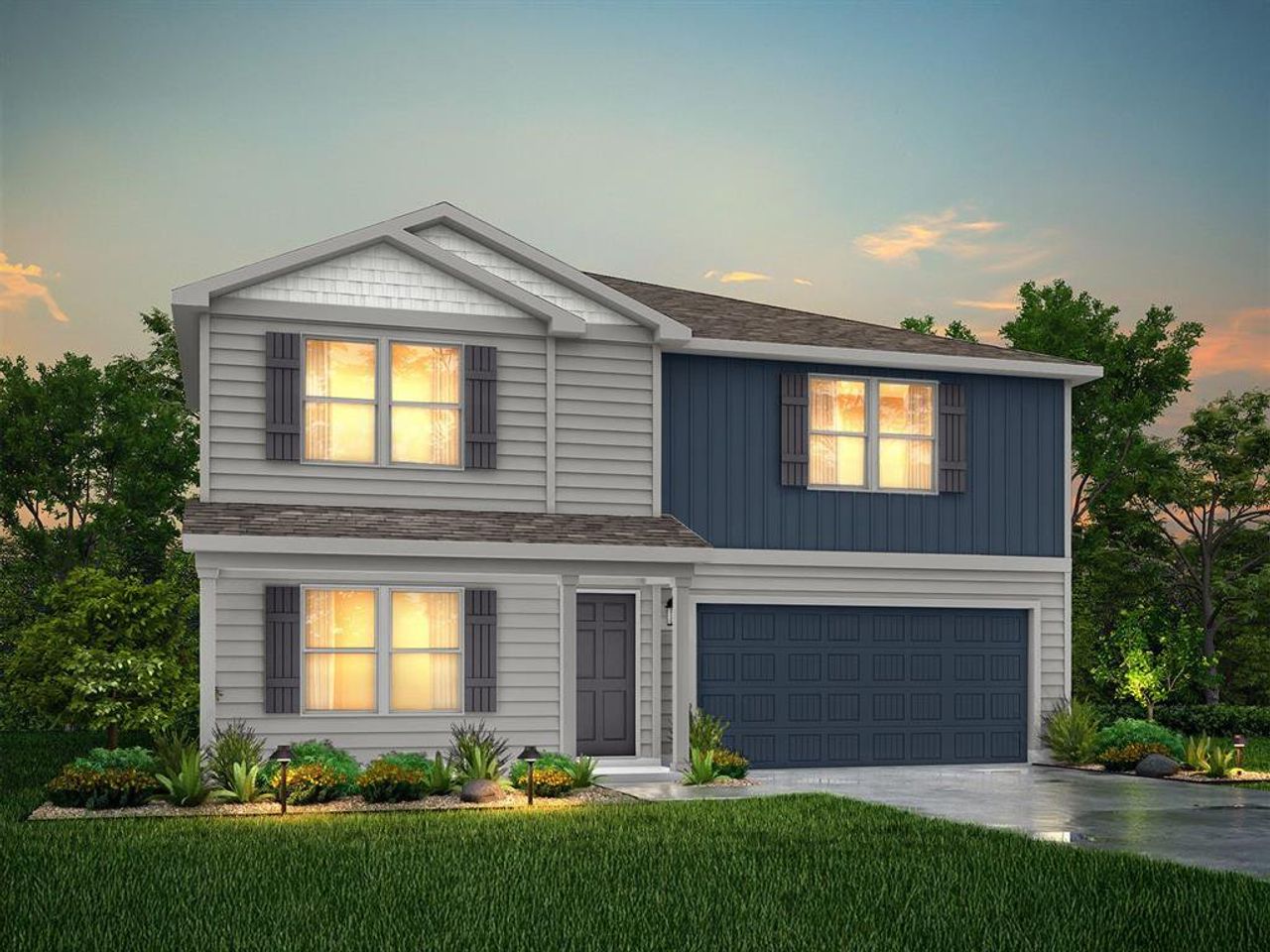 Front exterior of a new home in Courtland Place, Cleburne, TX, highlighting curb appeal (Image 2). Front exterior of a new home in Courtland Place, Cleburne, TX, highlighting curb appeal (Image 2).