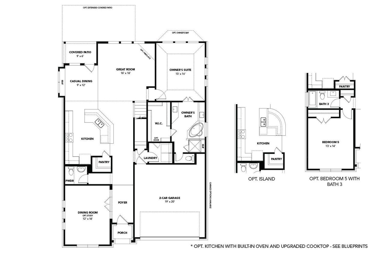 2D floor plan layout of this home in Briarwood, Elgin, TX (Image 2).
